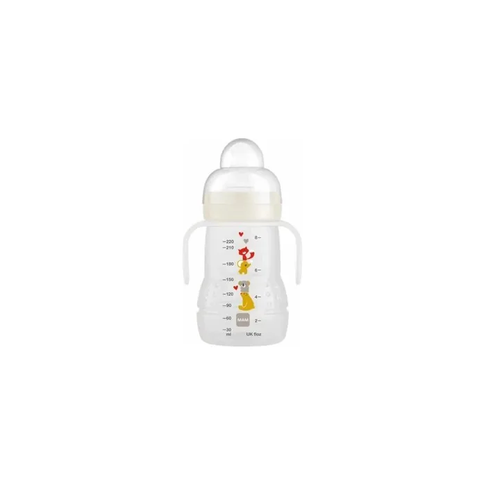 Mam Trainer Glass Baby Bottle 220ml Neutral Color For 4 Months And Older