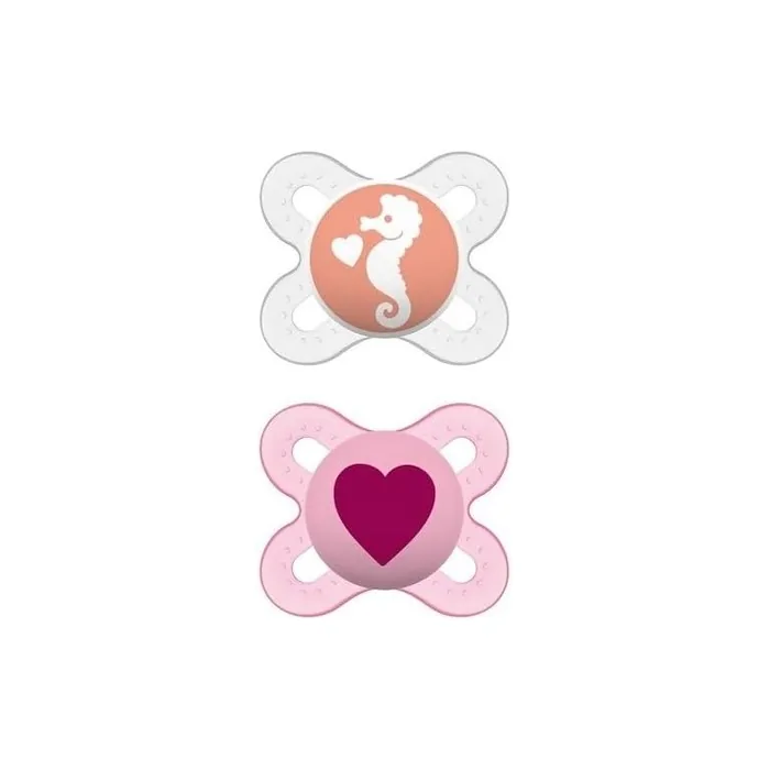 MAM Start 125S Silicone Pacifier Girl 0-2m 2pcs