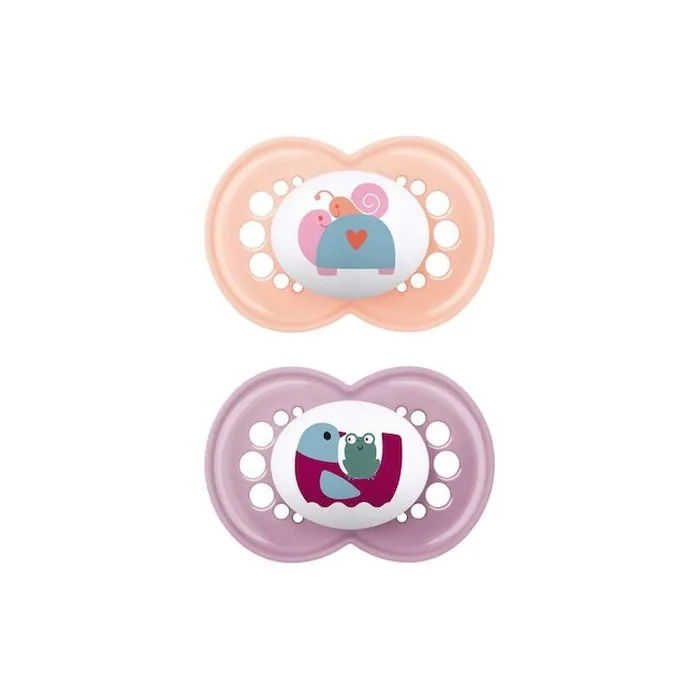 Mam Original Silicone Pacifier 6-16 Months Better Together Pink 2 Pack