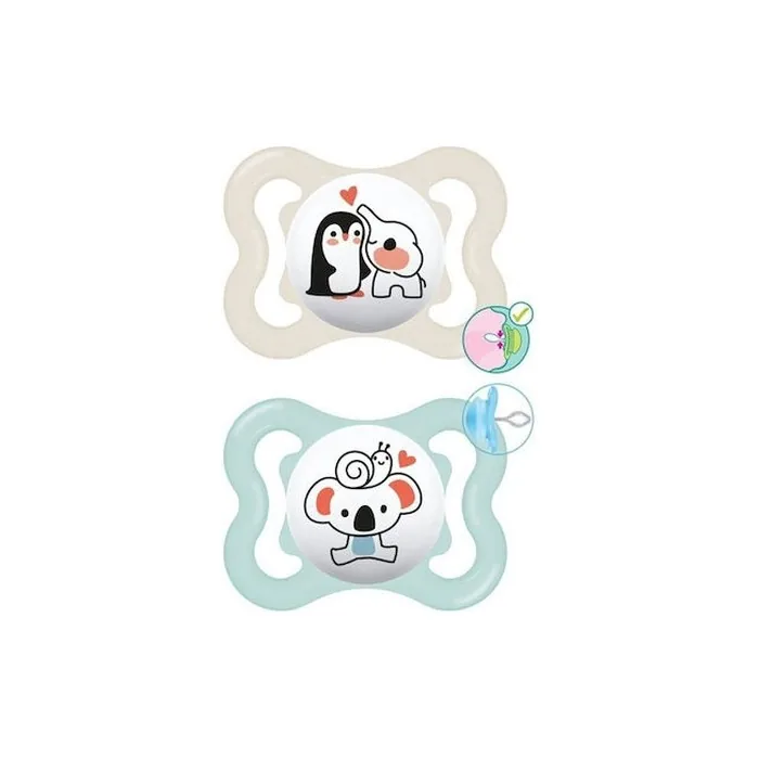 Mam Supreme Silicone Pacifier 2-6 Months Unisex 2 Pack