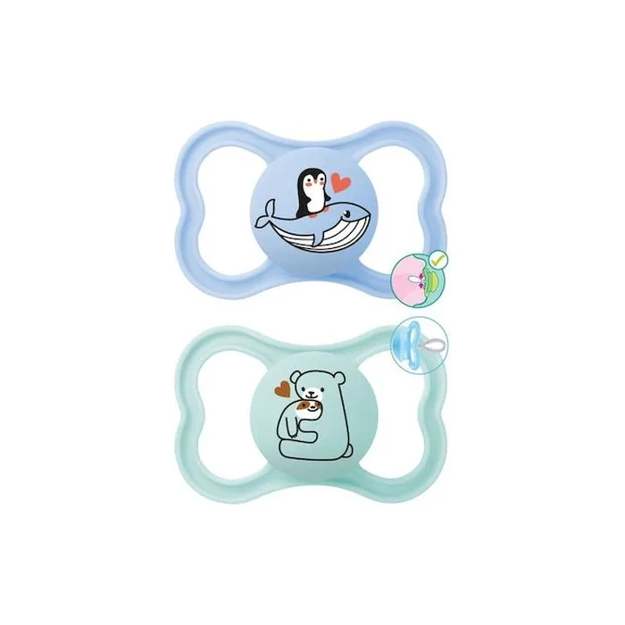 Mam Supreme Silicone Pacifier 6-16 Months Better Together Blue 2 Pack