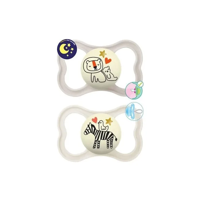 Mam Supreme Night Silicone Pacifier - Unisex, 16 Months, 2 Pieces