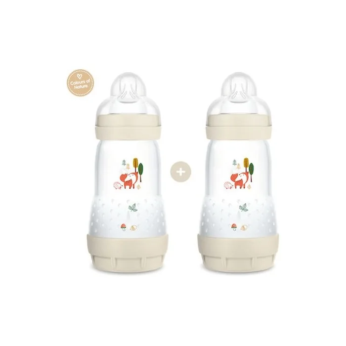 Mam Anti-Colic Easy Start Bottle With Silicone Nipple For Colic 2 Months - 2x260ml