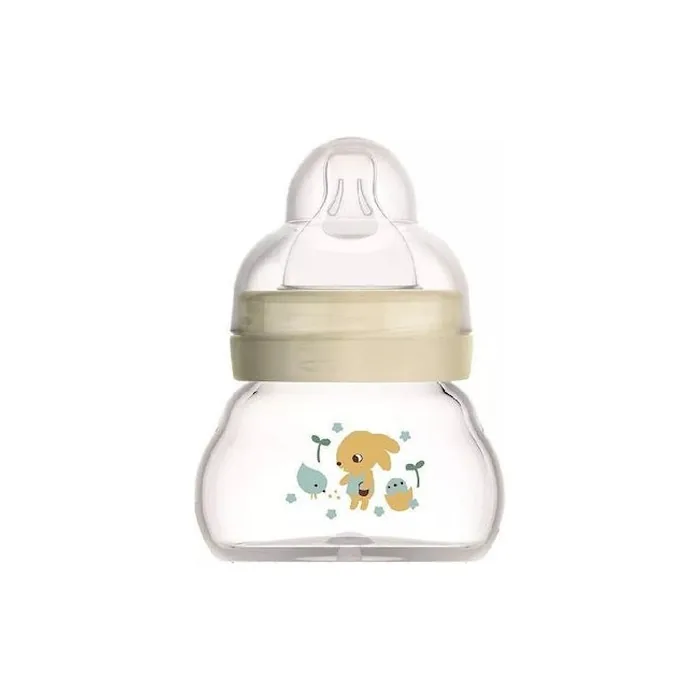 Mam Feel Good Glass Baby Bottle With Silicone Nipple For Unisex 0 Months 90ml