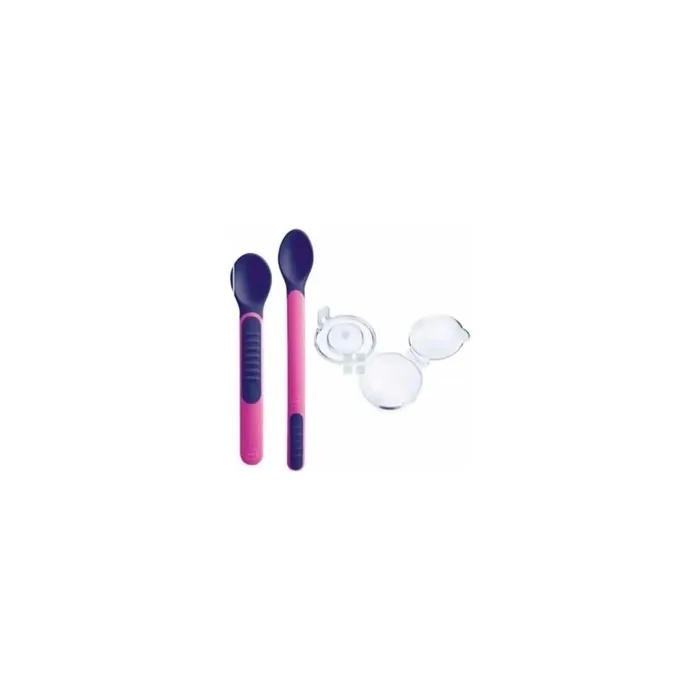 Mam Heat Sensitive Spoon 2 Units In Pink