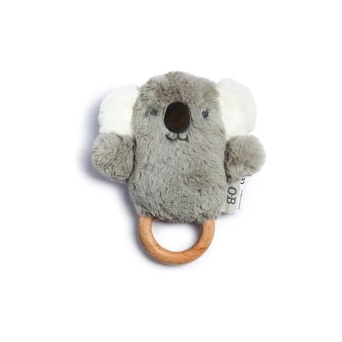 Ob Designs Bunny Soft Rattle Toy Grey For Ages 3 Months And Up