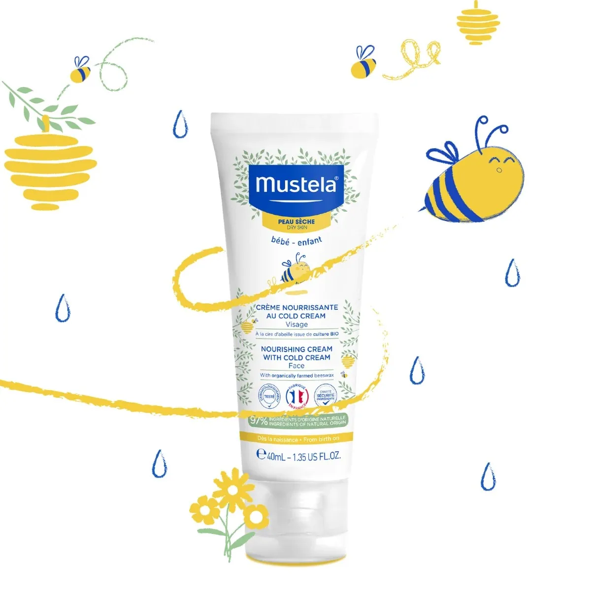 Mustela Nourishing Cream With Cold Cream And Beeswax 40 Ml