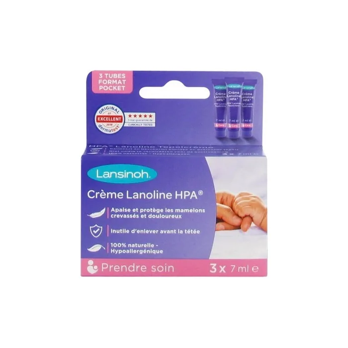 Lansinoh Lanolin HPA Nipple Cream 7ml - Pack of 3