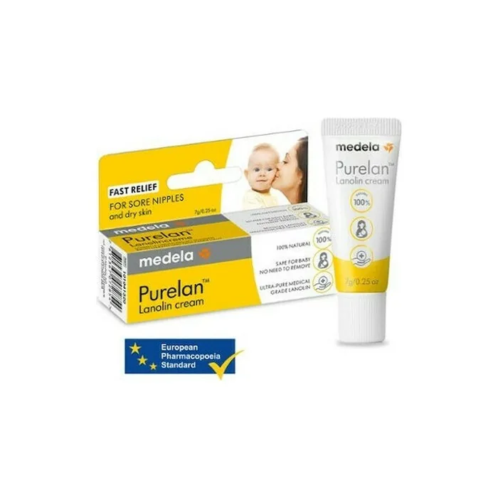 Medela Purelan Nipple Cream With Lanolin For Intensive Relief From Pain 7g