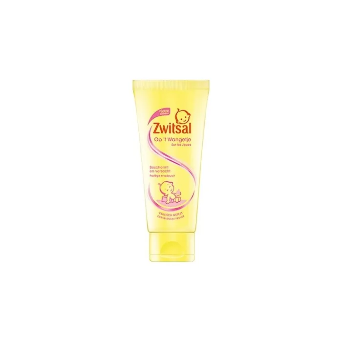 Zwitsal Baby Face Cream On The Cheek