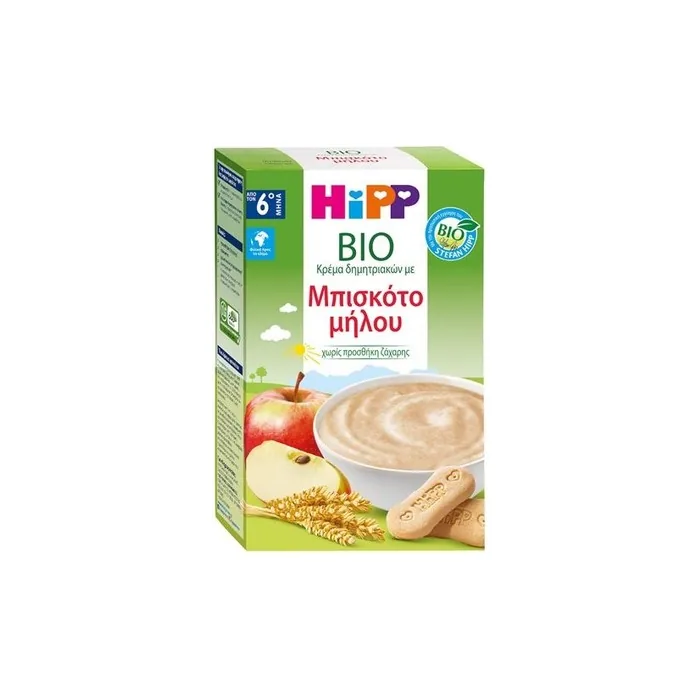 Hipp Organic Cereal Cream With Apple Biscuit From 6 Months - 250g