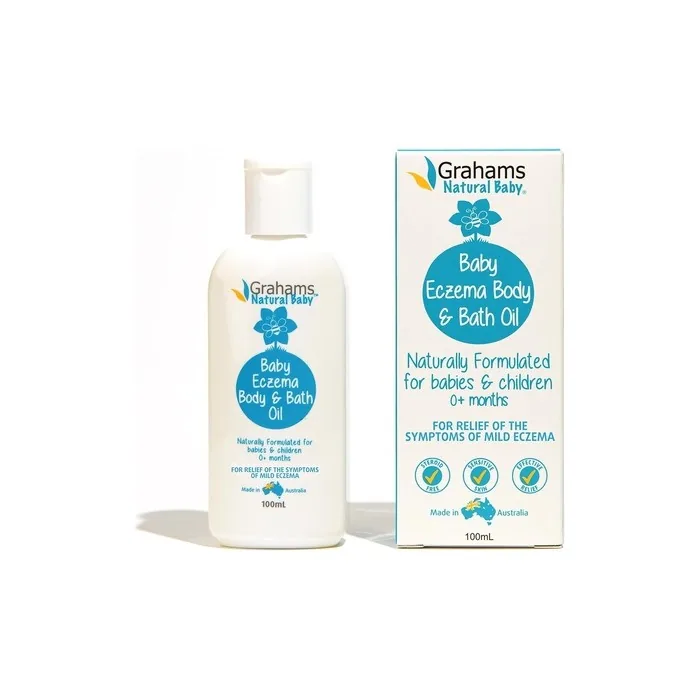 Grahams Skincare Natural Kids Eczema Body and Bath Oil 100ml