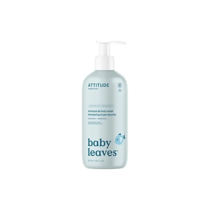 Attitude 2-in-1 Hair Shampoo and Body Wash for Baby - Plant and Mineral Based