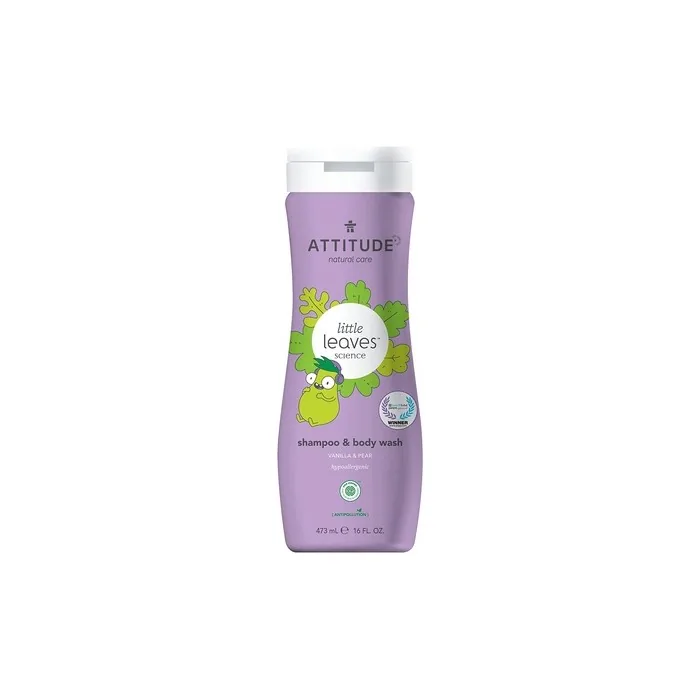 ATTITUDE Little Leaves Kids 2in1 Shampoo and Body Wash Vanilla & Pear 473ml