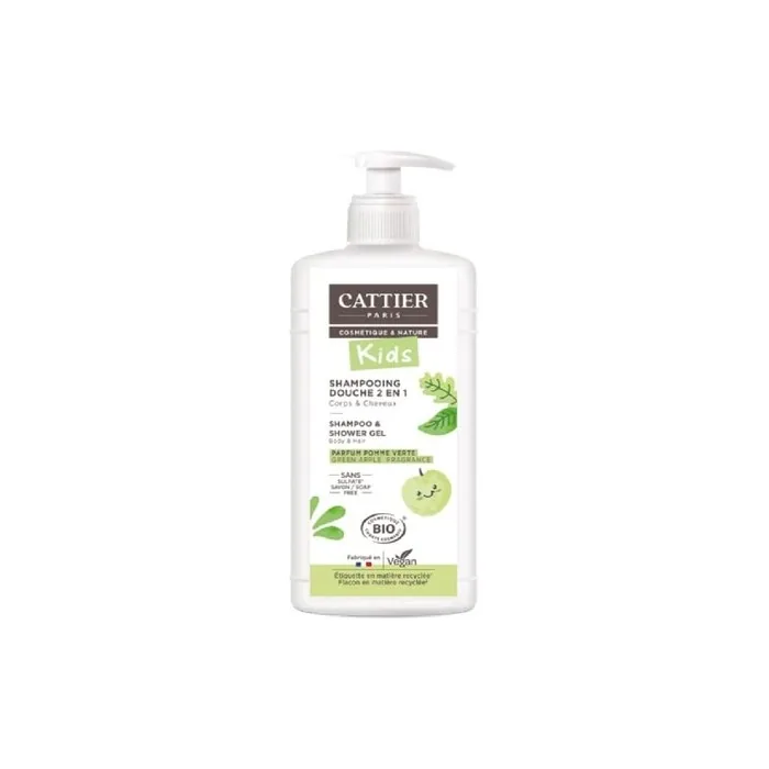 Cattier Kids 2-in-1 Apple Scented Organic Shampoo and Shower Gel 500ml