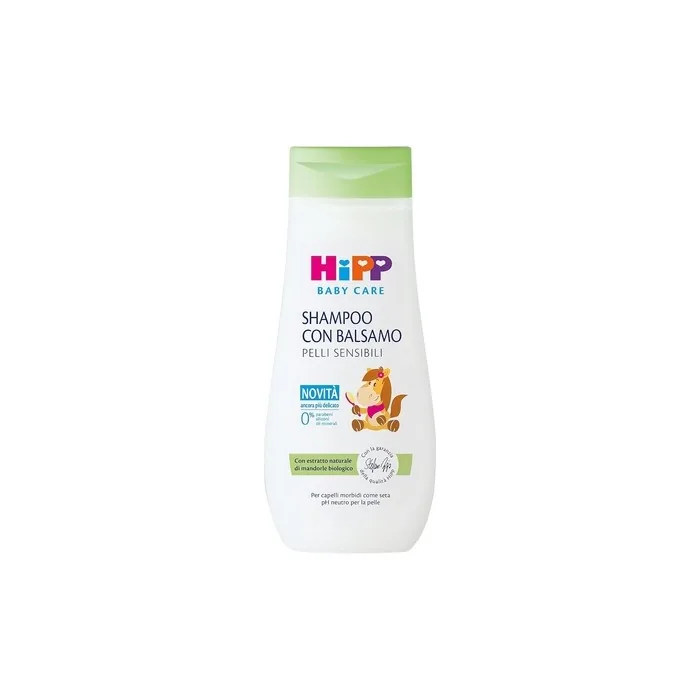 Hipp Baby Care Shampoo With Balm For Children Detangles Hair And Protects Scalp For Sensitive Skin With Natural Organic Almond Extract 200ml