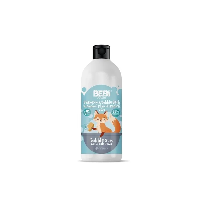 Barwa Bebi Kids Shampoo & Bubble Bath 2 In 1 Bubble Gum 500ml