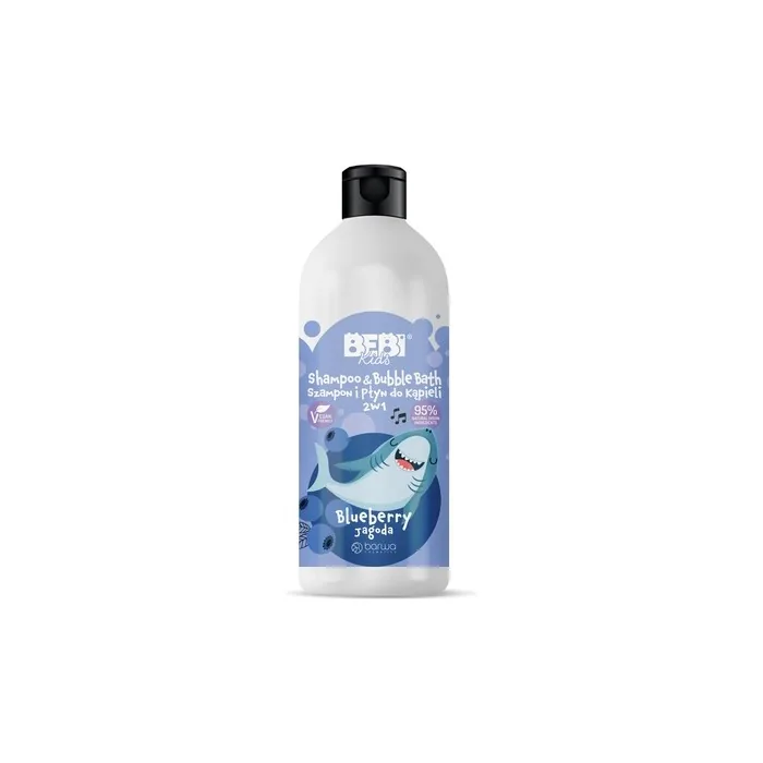 Barwa Bebi Kids Shampoo & Bubble Bath 2 In 1 Blueberry 500ml