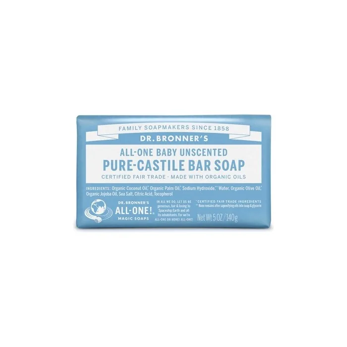 Dr. Bronner's Mild Aloe Baby Soap with Organic Ingredients 140g