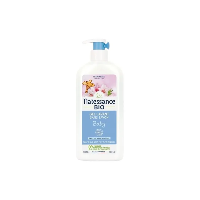 Natessance Baby Body & Hair Soap-Free Cleansing Gel Organic 500ml