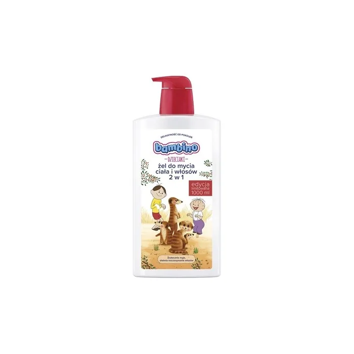 Bambino Kids 2 In 1 Gel For Body And Hair Wash For Children 1000ml