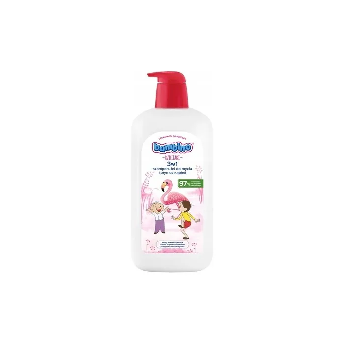 Bambino Kids 3 In 1 Shampoo Shower Gel And Bath Liquid Flaming 1000ml