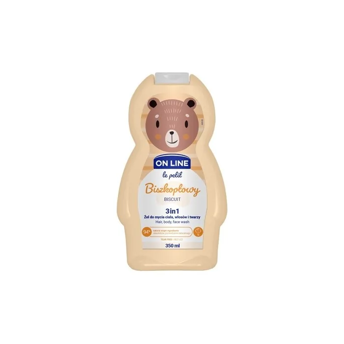 Forte Sweeden On Line Le Petit 3 In 1 Gel For Washing Body Hair And Face For Children Biscuit Flavor 350ml