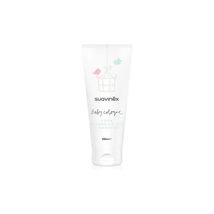 Suavinex Baby Cologne Foam Cleansing Gel & Shampoo 2 in 1 for Kids - 200 ml