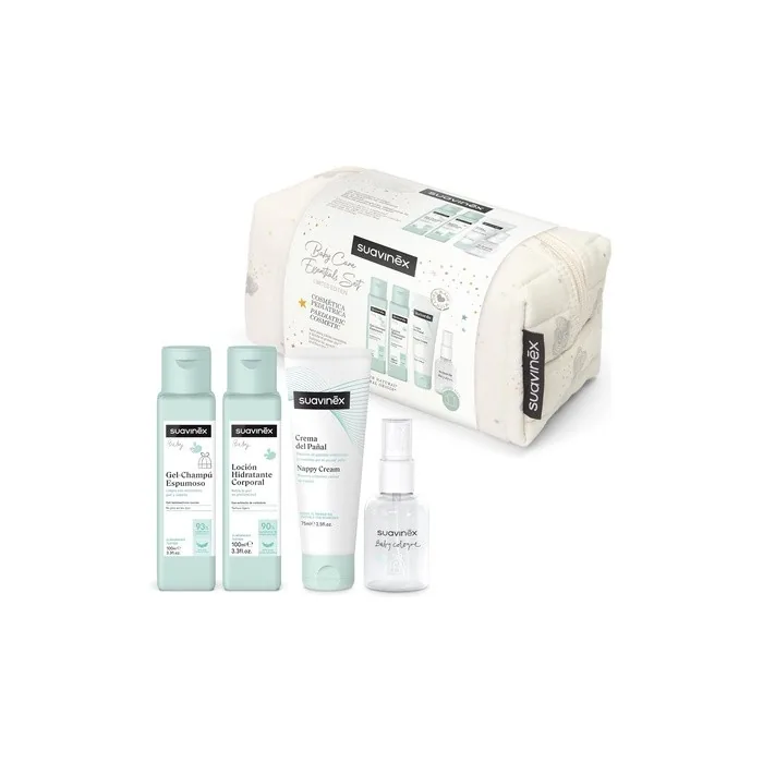 Suavinex Fabric Beauty Case Baby Gift Set with Cosmetics Shampoo Gel