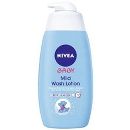 Nivea Baby Wash Gel For Face Body And Hair 500 Ml & Shower Gel For Gentle Bath 450 Ml