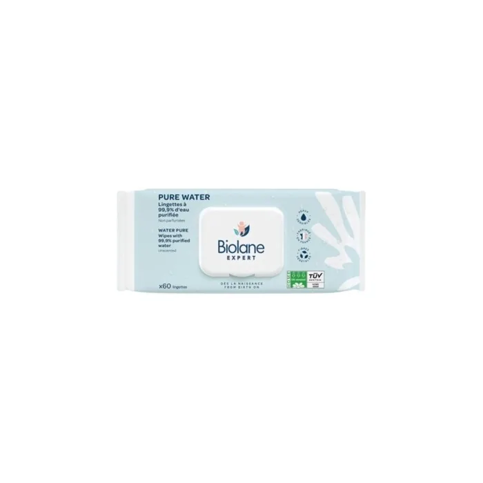 Biolane Expert Change Pure Water Cleansing Wipes 99.9% Purified Water