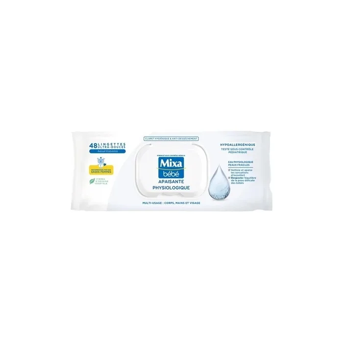 Mixa Bebe Physiological Soothing Wipes 48 Wipes