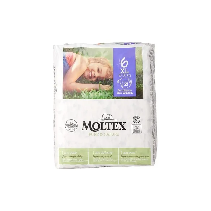 Moltex Pure & Nature Diapers Size 6 XL 21 Pieces