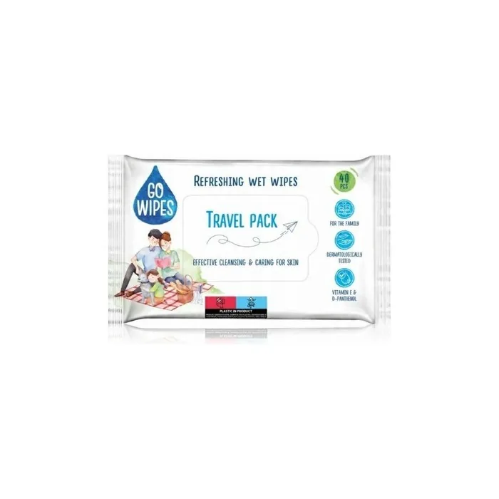 BIOSFERA GoWipes Refreshing Wet Wipes 40 Count - Travel Pack