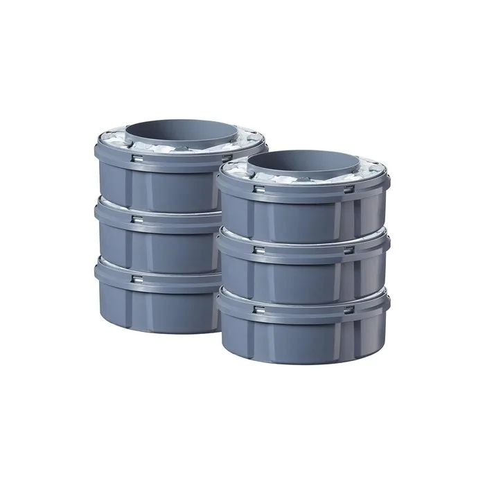 Tommee Tippee Twist and Click Advanced Nappy Disposal Sangenic Tec Refills 6 Count - Pack of 6