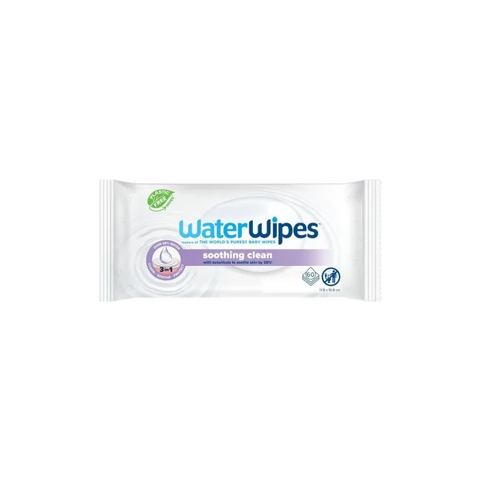 Waterwipes Soothing Clean Wet Wipes For Babies With Lavender Extract - 60 Pieces