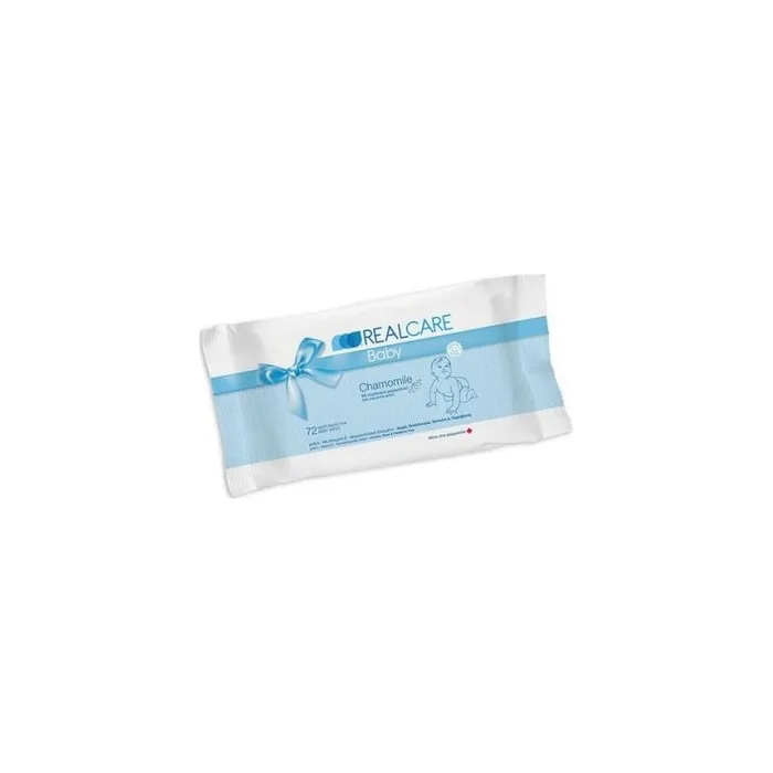 Real Care Baby Wipes With Chamomile Extract, 72 Pieces