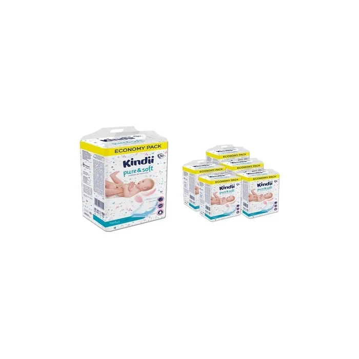 Kindii Pure&Soft Disposable Baby Inserts Gentle On Skin Absorb Moisture Effectively Comfortable For Changing From First Days Travel 60x40cm