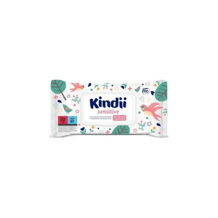 Kindii Sensitive Wet Wipes For Infants 60 Pieces