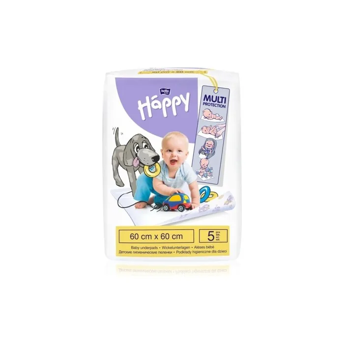 Bella Baby Happy Size L Disposable Changing Mat 60x60cm Pack Of 5