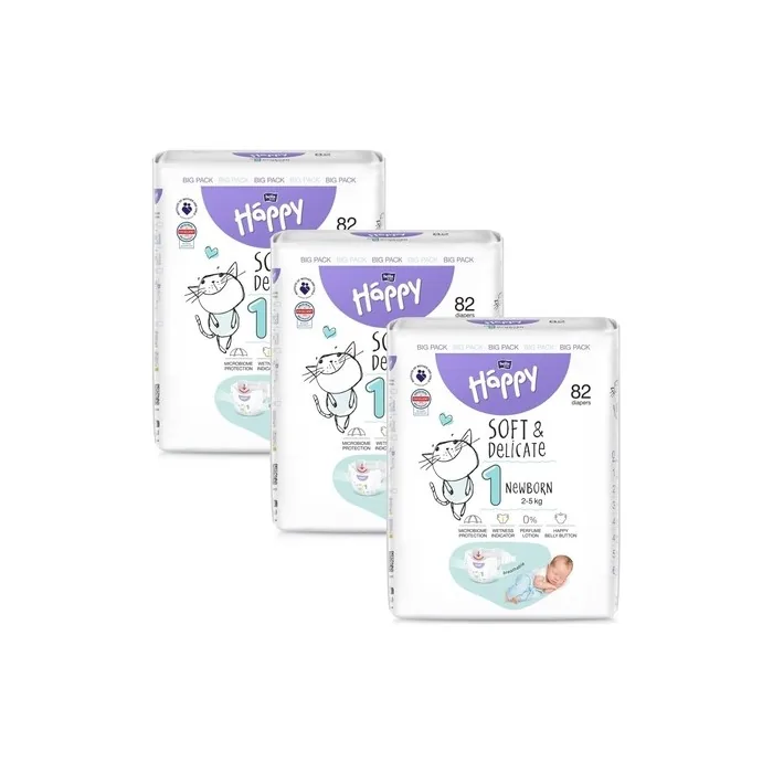 bella baby Happy Diapers Size 1 Newborn 2-5kg - Pack of 82