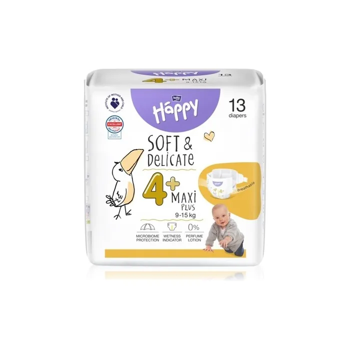 Bella Happy Soft&Delicate Size 4 Maxi Plus Disposable Diaper 915 Kg 13 Pcs