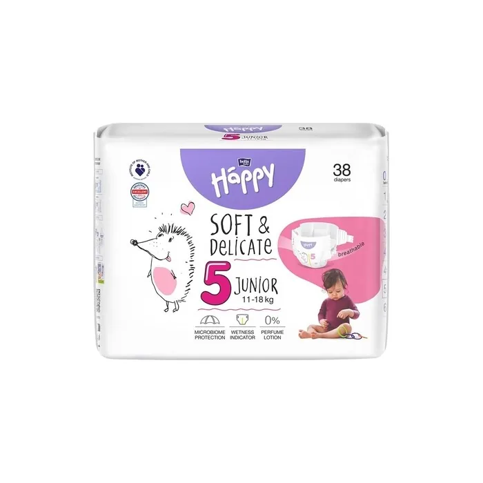 Bella Happy Soft & Delicate Diapers Size 5 Junior 38 Count