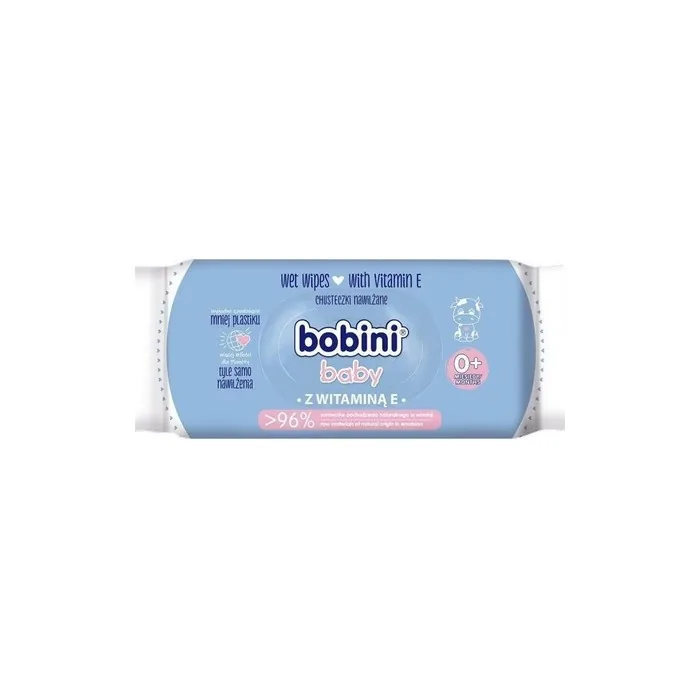 Global Bobini Baby Wet Wipes with Vitamin E 60 Count