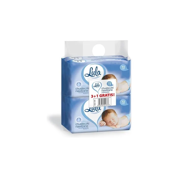 Stella Lula Wet Wipes with Panthenol 72 Count - 3 Packs + 1 Free