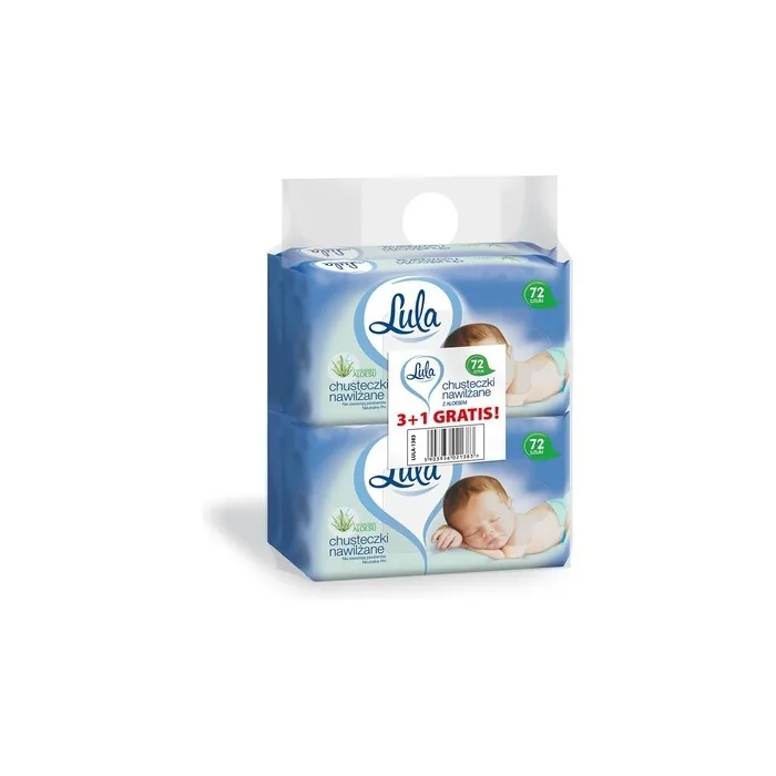 Stella LULA Wet Wipes with Aloe Vera 72 Pieces (3 + 1 Free)