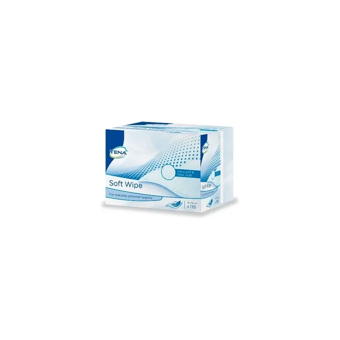 Tena Soft Wipe 19cm X 30cm 135 Units