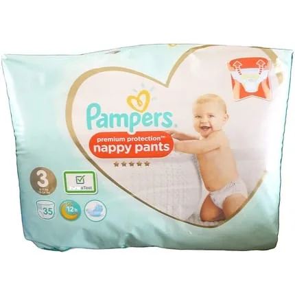 Pampers 81680045 Baby-Dry Pants Diaper Pants, White Size 3 35 Pieces 35