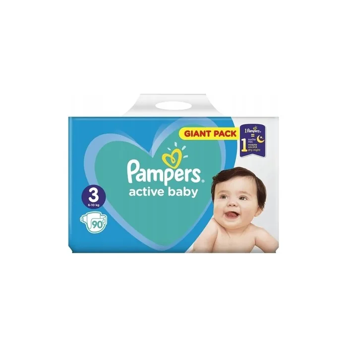 Pampers Active Baby Diapers Size 3 90 Pieces 6-10kg