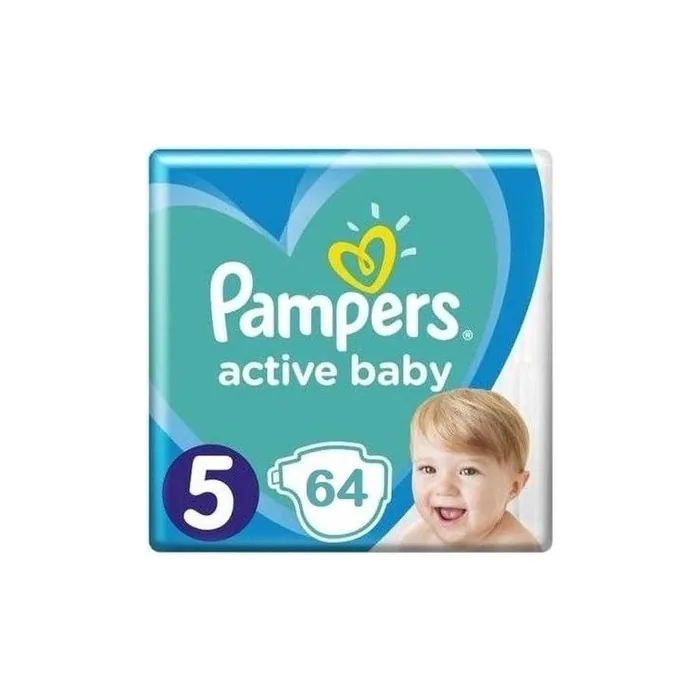 Pampers Active Baby Size 5 2x64 Giant Diapers